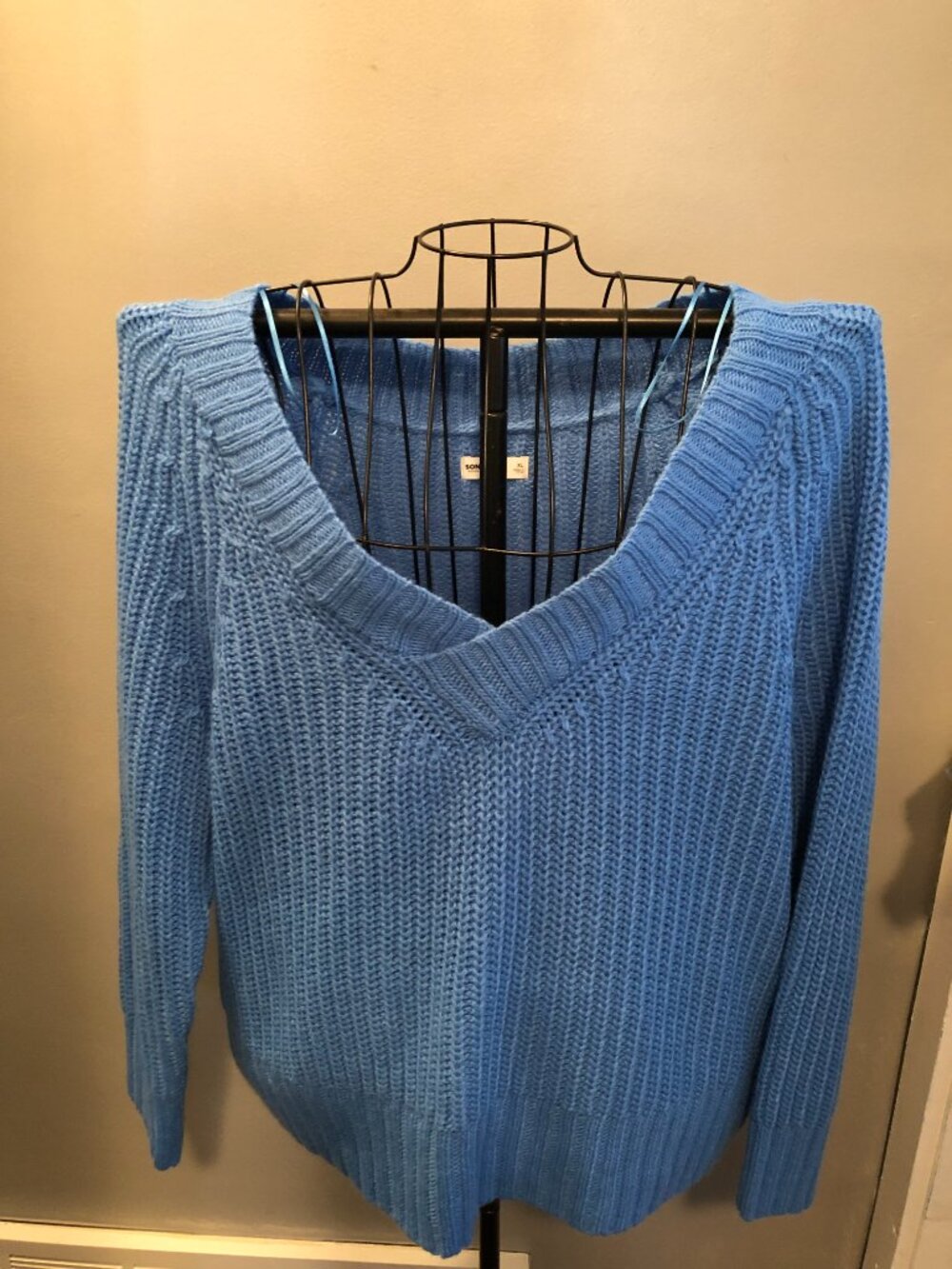 WORN ONCE! Sonoma XL Womens Blue Long Sleeve Sweater 25" Pit to Pit #KF